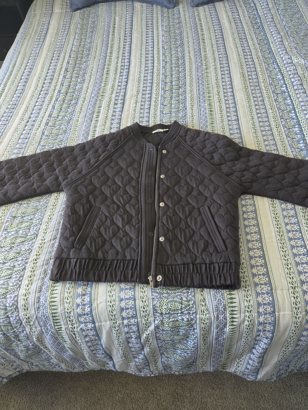 dylan Quilted Bomber Jacket in Dark Brown
